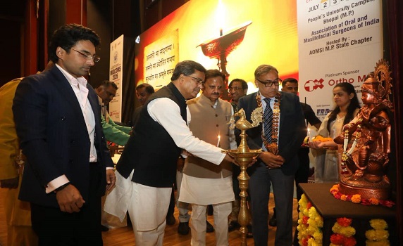 Tripura CM Dr. Manik Saha attends MIDCOMS 2026 at People’s University Campus, Bhopal.